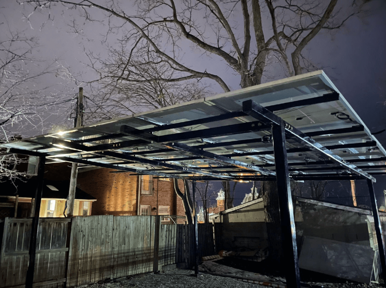 Bluewater Energy's solar covered carport